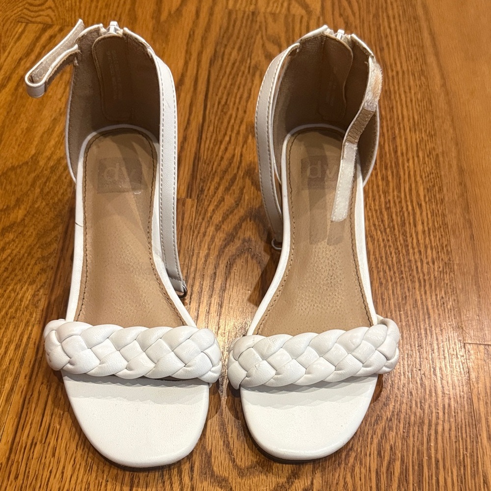 DV White Braided Strap Girls Sandals